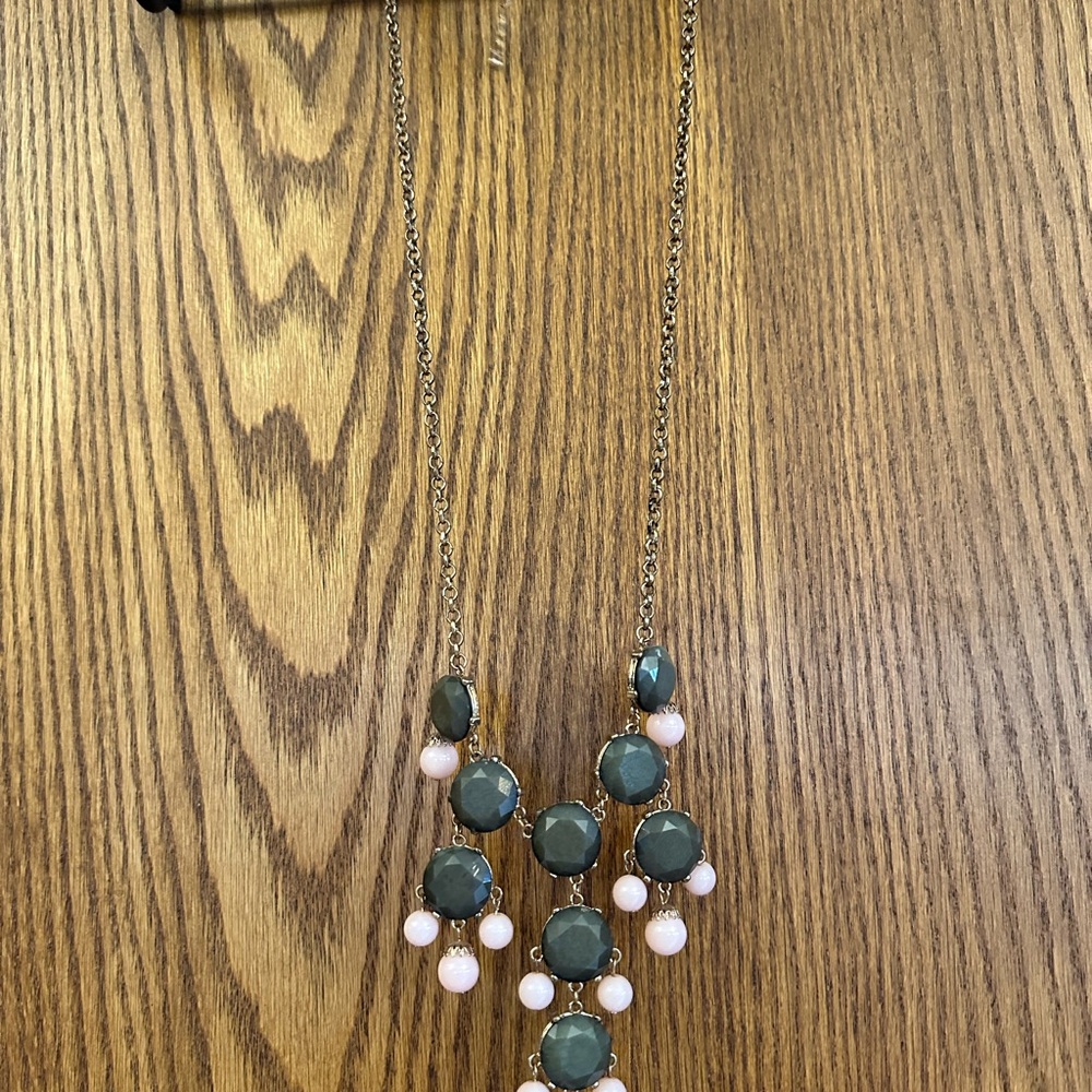 Elegant Green and Pink Necklace